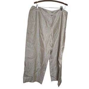 Jones New York‎ Collection Size 22WP Tan Pants St Tropez linen blend Chino/Jivo